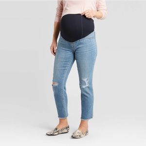 Distressed Maternity Jeans